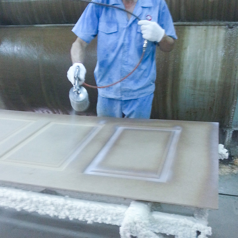 LM505A PVC Vacuum Press pelekat untuk pintu kayu