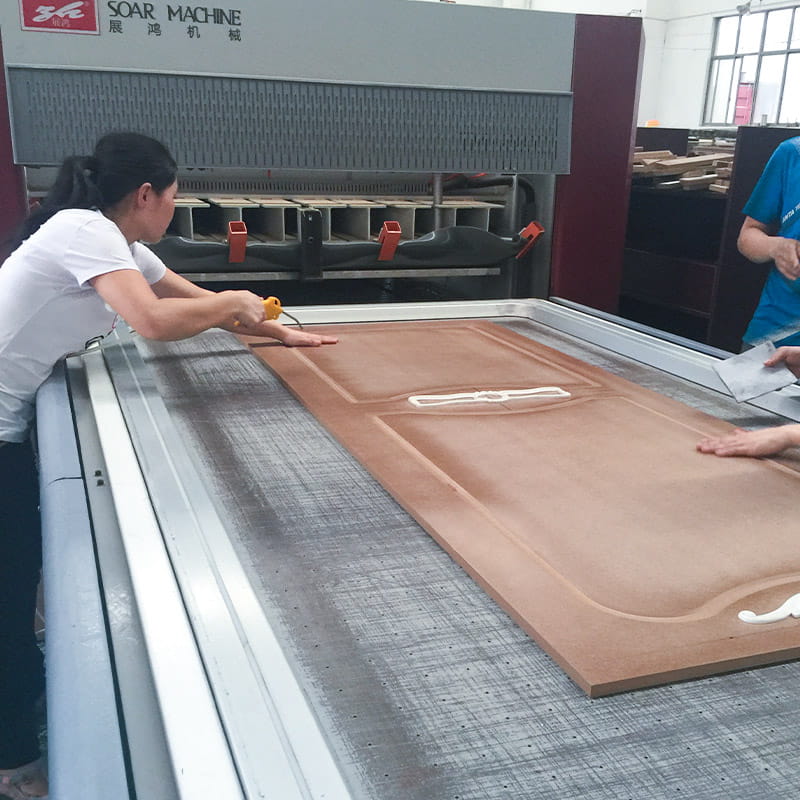 LM501 PVC Vakum Thermoforming Pelekat untuk Pintu Kayu